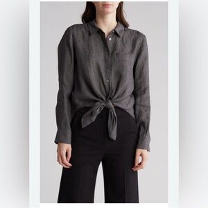 Theory Hekanina Drape Button Front Shirt new size P (00-0)